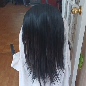 Sleek Black Hair Wig for Women 26 Inches